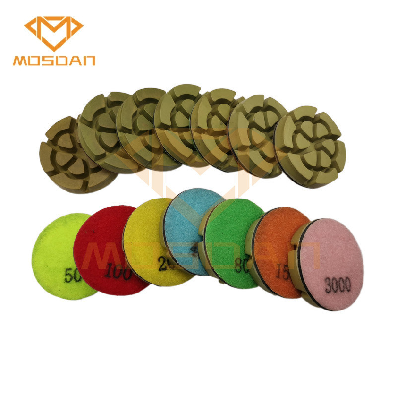 3'' White Dry Concrete Polishing Pucks